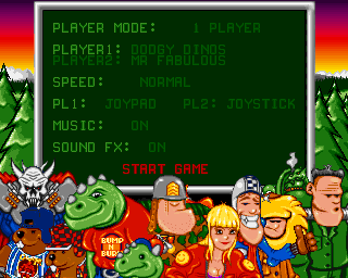 Bump 'N' Burn title screen for Amiga CD32